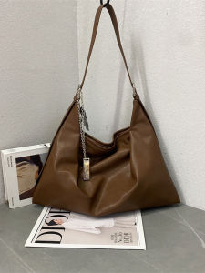 Casual Foldable Tote Bag Womens Large Capacity Single Shoulder Bag Simple Stylish Korean Version 2025 New Lazy Style Crossbody Bag