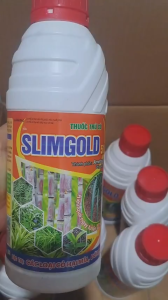 Combo Trừ cỏ rau muống rau chay rau mác cỏ bợ rau dừa trong ruộng khóm - gói Aly và chai Slimgold 510SC 900ml: thuốc trừ cỏ mía cỏ khóm/ cỏ khóm (cỏ dứa)