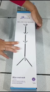 Gantungan Topi Baju Jas Stand Hanger Gantungan Tiang Berdiri Hanger Gantungan 9 Hook - Bag Hanger