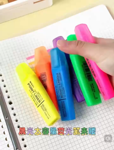4 Colored Bright Color Highlighter Pen for Student Reading Note Marker Office Works Mark Highlighter