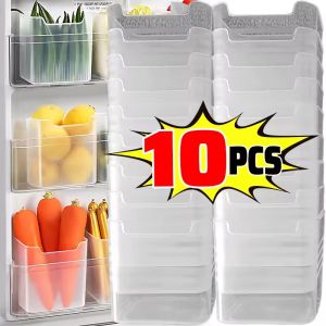 10Pcs Refrigerator Side Door Storage Box Fruit Food Container Kitchen Space-saving Organizer