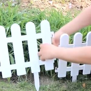 White Plastic Fence Garden Courtyard Outdoor Wedding Decor Garden Fence Tools White Fence PVC