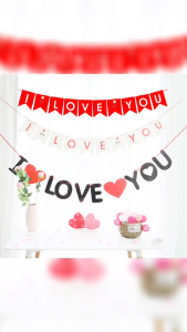 ILOVE YOU BANNER  Home Wedding Party Classroom Office Proposal Surprise Scenarios