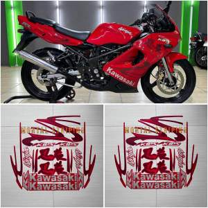STIKER STRIPING LIS BODY KAWASAKI NINJA RR 150 OLD 2011 MERAH