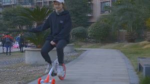 Kids Adults Swing Bike 12inch Aluminum Unicycle Exercise Bicycle with Brake 5Y+