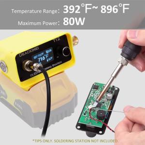 Trạm Hàn OLED Làm Nóng Nhanh T12 Trạm Hàn Điều Chỉnh Được Dành Cho Pin Li-ion DeWalt 18V - Dụng Cụ Sửa Chữa DIY (Không Bao Gồm Pin)