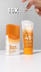SALSA Sunscreen Moisturizer Series | SPF 45+ PA++++ Moisturizer Gel Cream | SPF 30+ PA+++ Sunscreen Spray