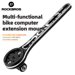 ROCKBROS Road Bike Computer Bracket for Garmin Wahoo Bryton Integrated Aluminum Alloy Handlebar Bike Computer Mount Holder Bicycle Headlight Camera Extension Support Holder