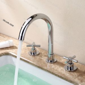 AZOS | Vòi Nước Gấp Đôi Tay Xoay Đồng Nóng Lạnh