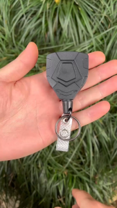 Heavy Duty Retractable Keychain Easy-pull Badge Reel Holder with Belt Clip and 26.7in Stainless Steel Cord Keychain