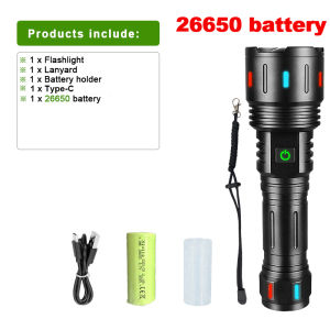 2026 High Power LED Flashlight 18000000LM Super Bright Long Range 5800m Flashlight  USB Rechargeable Powerful Camping Torch