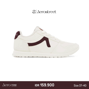 Aerostreet 37-40 Almond Natural Maroon - Sepatu Sneakers Wanita
