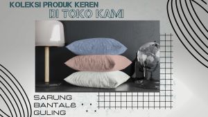 Sarung bantal/guling  1 SET motif embos terbaru