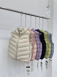 Childrens down Vest Short Thickened Stand Collar Warm New Autumn Winter Clothes for Boys And Girls Casual Loose Fit Nylon