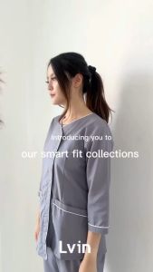 Lvin Uniform Classic White Series Lengan 7/8 / Baju suster / baby sitter / Seragam Klinik / Setelan Baju seragam suster