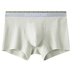 MiiOW | Mens Breathable Cotton Silk Underwear Antibacterial Quatrefoil Boxer Shorts Youth Summer Collection Comfortable Briefs