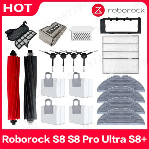 Roborock S8 S8 Pro Ultra S8+ Robot Vacuum Spare Parts Mop Cloths Main Side Brushes HEPA Filters Dust Bags Accessories