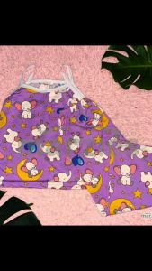 3 PCS KIDS SANDO PAJAMA TERNO FOR GIRLS ASSORTED COLORS AND DESIGNS ONLY