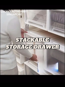 Stackable Storage Drawer / Space-Saving Clothes Organizer / PP Transparent Wardrobe Storage Drawer