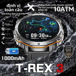 Đồng Hồ Thông Minh T-Rex 3 Cấp Quân Sự Pin 1000mAh Chống Nước 10ATM GPS La Bàn Đo Độ Cao Màn Hình AMOLED Thể Thao Bơi Lội Dành Cho Nam