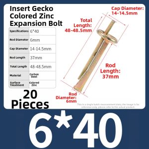 BAIRUITE | Knock-in Expansion Anchor for Hollow Bricks and Cement Walls M6