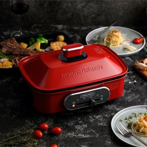 💥Dream Best🔥 Morphy Richards Multi Cooker with Non-Stick Material Deep Tray Grill Pan and Steam Rack