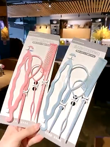 Bộ dụng cụ tết tóc 2/4 món cho người lớn và trẻ em kẹp tóc lược buộc tóc cho nữ