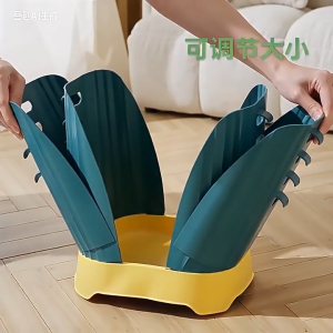 【 In Stock 】Adjustable Trash Can Foldable Rubbish Garbage Bin Adjustable Size Dustbin Tong Sampah Toilet Kitchen可折叠垃圾桶