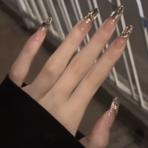 Tấm Lấp Lánh Thời Trang Dài Giả Có Thể Tháo Rời Ánh Sáng Chói Kim Cương Giả Móng Móng Giả Thời Trang Làm Đẹp Cho Móng Tay