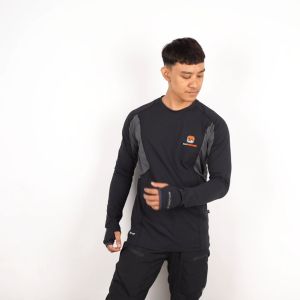 Kaos Baselayer Lengan Panjang Olahraga Outdoor Running Sports Dry Fit Manset Zarventure Aural
