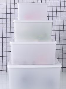 Large Capacity Rectangular Plastic Storage Box Freshness Preservation Container Commercial Use Refrigerator Freezing Box by Huiershen