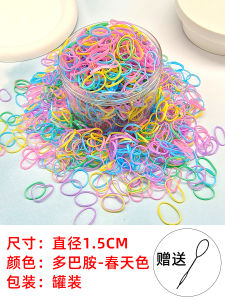 ยางรัดผมแบบใช้แล้วทิ้งสีสันสดใสสําหรับเด็กผู้หญิง ยางรัดผมแบบเรียบง่ายสําหรับเด็ก ความยืดหยุ่นที่ดี เครื่องประดับผมที่ไม่ทําลายเส้นผม