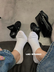 Ijio Pure Color Low-Cut Liners Socks Men and Women Non Slip Tight Spring and Summer Thin Invisible Low Cut Socks Combed Cotton Breathable Socks