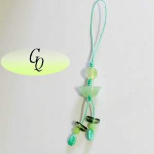 Dây Treo Ngọc Lục Bảo Handmade Phong Thuỷ - Thỏi Vàng Tài Lộc May Mắn