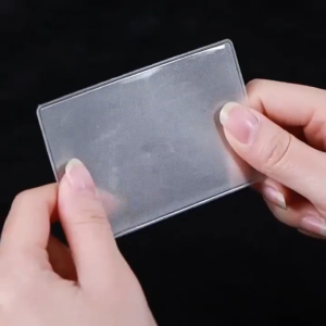 10pcs Transparent Frosted Anti-degaussing ID Card Holder Bank Card Holder ID Card Protective Cover