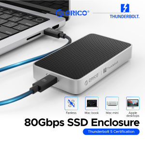 ORICO 80Gbps Compatibale with Thunderbolt 5 External SSD Intel Advanced Chipset 10x Enhanced Cooling Efficiency Transfer 6GB in 1 Second