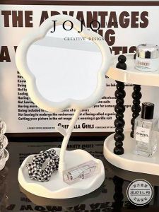 Jojos L PD Grass Flower Mirror High Value Desktop Makeup Mirror Cute Style Pink Girl Heart Popularity Home Personal Care Tool