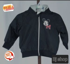 Baju atasan anak Hoodie bayi jaket baby  H&M keren hitam umur 12-18 bulan second sudah pernah dipakai
