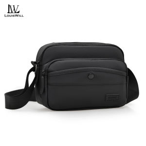 LouisWill Mens Shoulder Bag Fashion Messenger Bag Handbag Outdoor Waterproof Bag Large Capacity Travel Bag Business Bag Cross Body Bag Lightweight Casual Bag Leisure Sport Street Bag