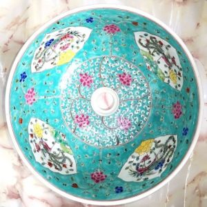 Beautiful Peranakan Nonya Nyonya Hand Painted Ceramic Basin Sink