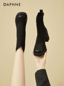 Daphne | Heel Thick Sole Chunky Heel Increasing Slim Boots