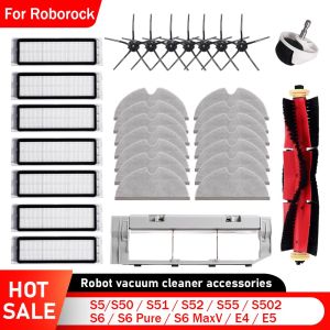 Roller Brush Filter Mop Cloth Vacuum Attachment for Roborock S5 S50 S51 S52 S55 S6 S6 Pure S6 MaxV Vacuum Cleaner Home Appliance