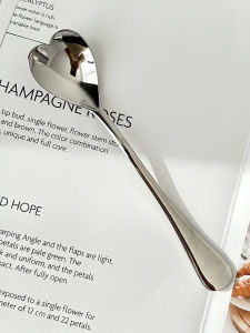 18/10 Stainless Steel Heart Shaped Dessert Spoon Adult 304 Stainless Steel Cute Peach Heart Spoon Seasoning Soup Children Spoon Cheese