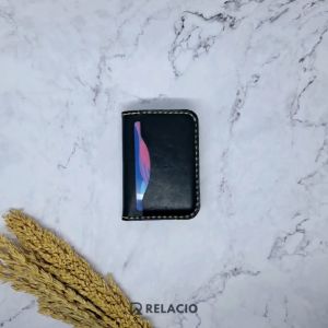 Dompet Kartu Kulit Sapi Pria Wanita Slim Minimalis Simpel ATM Leather Card Holder Verti