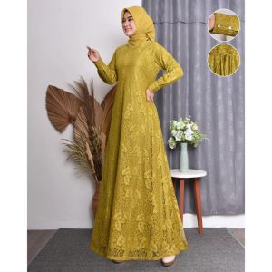 GAMIS PESTA BRUKAT JUMBO M L XL XXL 3XL / BAJU GAMIS KONDANGAN / DRESS BURKAT PESTA KONDANGAN