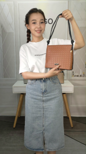 Túi xách nữ đeo vai đi chơi túi công sở nữ phom đứng họa tiết dập nổi IDIGO FB2 - 2016