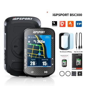 Máy Tính GPS Không Dây Cho Xe Đạp IGPSPORT BSC300 Màn Hình 2.4 Dẫn Đường Đo Tốc Độ Tự Động Tạm Dừng Và Sạc Type-C