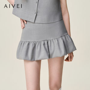 AIVEI | Floral Design Short Skirt Sweet & Petite  Half Skirt
