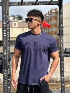 JSGJ | Muscle Building Workout T-Shirt Padded Shoulder Tightened Sleeve