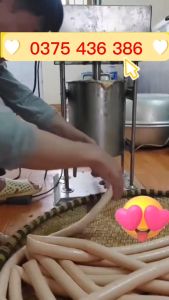 Máy đùn xúc xích 2 đầu lòng dồi nem chua lạp xưởng chạy điện 220v 10L